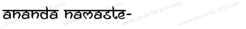 Ananda Namaste字体转换